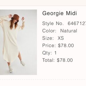 Free People “Georgie” Turtleneck Maxi Dress